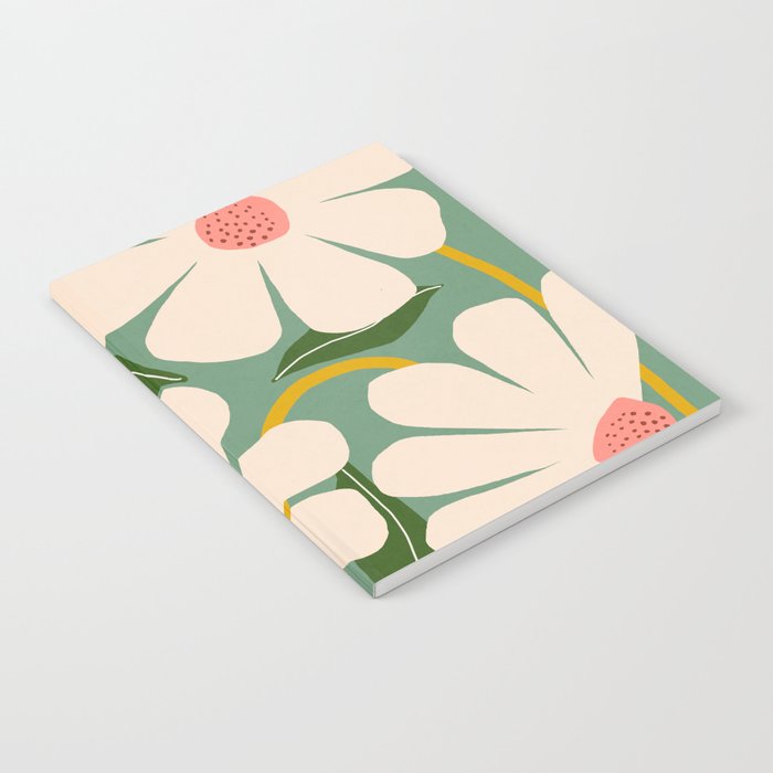 Wild Daisies - green Notebook Gallery Image 2