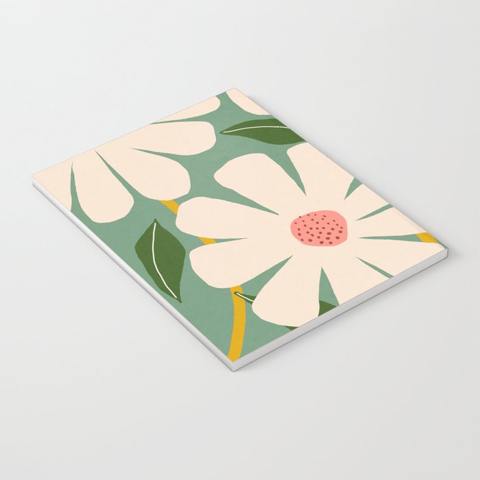 Wild Daisies - green Notebook Gallery Image 3