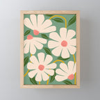 Wild Daisies - green Mini Art Print Gallery Image 1