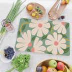 Wild Daisies - green Cutting Board Gallery Image 2