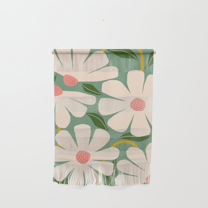 Wild Daisies - green Wall Hanging Gallery Image 1