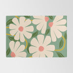 Wild Daisies - green Rug Gallery Image 2