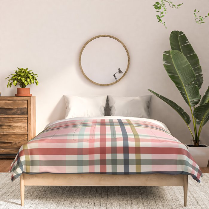 Modern Pastel Grid B Comforter Gallery Image 3