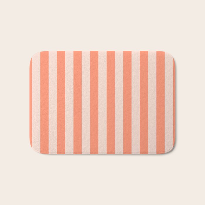 baby orange stripe  Bath Mat Gallery Image 1