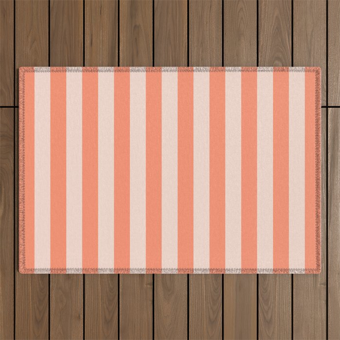 baby orange stripe  Outdoor Rug Gallery Image 1