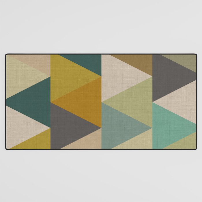 geometric mid century abstract nature green Desk Mat Gallery Image 3