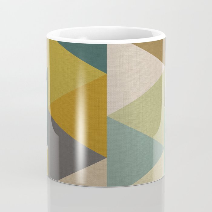 geometric mid century abstract nature green Coffee Mug Gallery Image 4