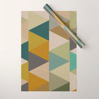 geometric mid century abstract nature green Wrapping Paper Gallery Image 1