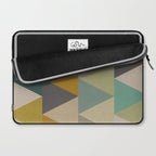 geometric mid century abstract nature green Laptop Sleeve Gallery Image 2
