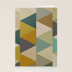 geometric mid century abstract nature green Stationery Card Gallery Image 2
