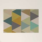 geometric mid century abstract nature green Welcome Mat Gallery Image 1