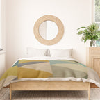 geometric mid century abstract nature green Duvet Cover Gallery Image 3