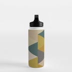 geometric mid century abstract nature green Water Bottle Gallery Image 3