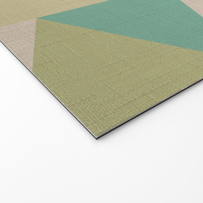 geometric mid century abstract nature green Welcome Mat Gallery Image 2