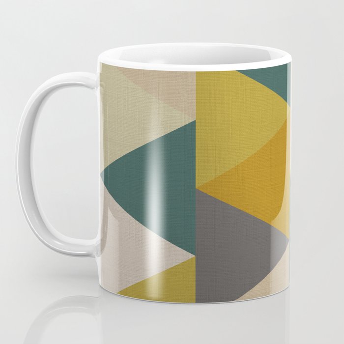 geometric mid century abstract nature green Coffee Mug Gallery Image 3
