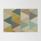 geometric mid century abstract nature green Rug Gallery Image 2