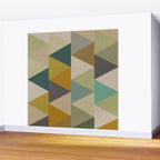 geometric mid century abstract nature green Wall Mural Gallery Image 2