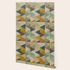 geometric mid century abstract nature green Wallpaper Gallery Image 2