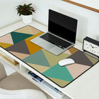 geometric mid century abstract nature green Desk Mat Gallery Image 2