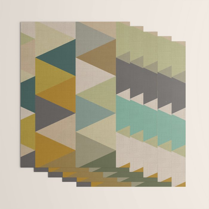 geometric mid century abstract nature green Wrapping Paper Gallery Image 3