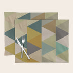 geometric mid century abstract nature green Placemat Gallery Image 1