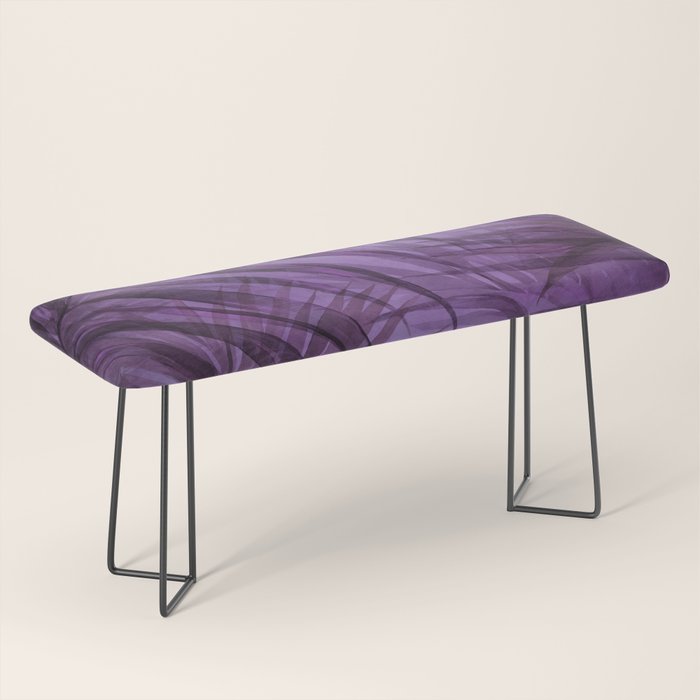 Lush Tropical Midnight Garden Purple Palm Grove  Bench Gallery Image 1