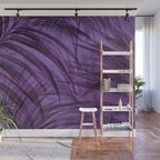 Lush Tropical Midnight Garden Purple Palm Grove  Wall Mural Gallery Image 1