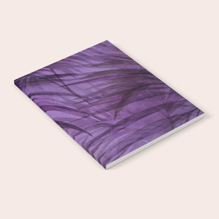 Lush Tropical Midnight Garden Purple Palm Grove  Notebook Gallery Image 2