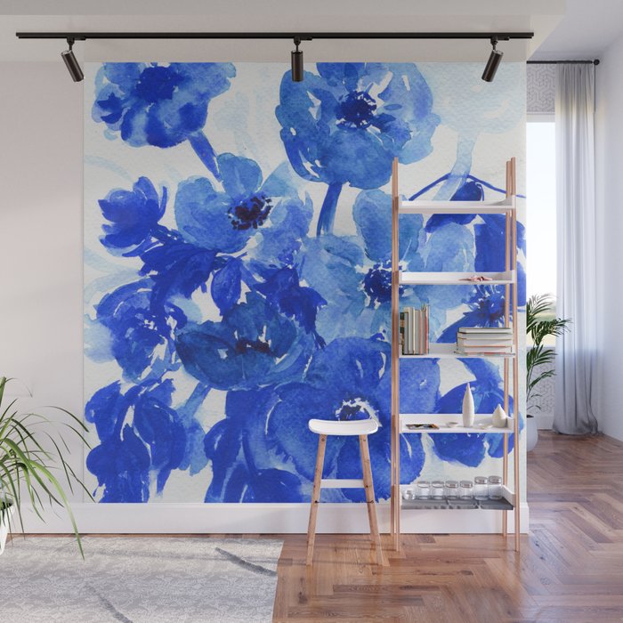 blue stillife Wall Mural Gallery Image 1