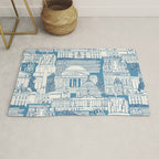 Washington DC toile blue Rug Gallery Image 1