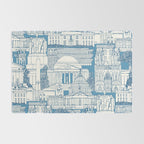 Washington DC toile blue Rug Gallery Image 2