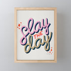 Slay the Day - Coral & Pink Mini Art Print Gallery Image 1