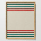 Blanket Stripe - vintage teal, green, brown, and red Serving Tray Gallery Image 1