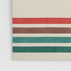 Blanket Stripe - vintage teal, green, brown, and red Poster Gallery Image 3