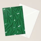 Green leaves pattern Stationery Card Gallery Image 2