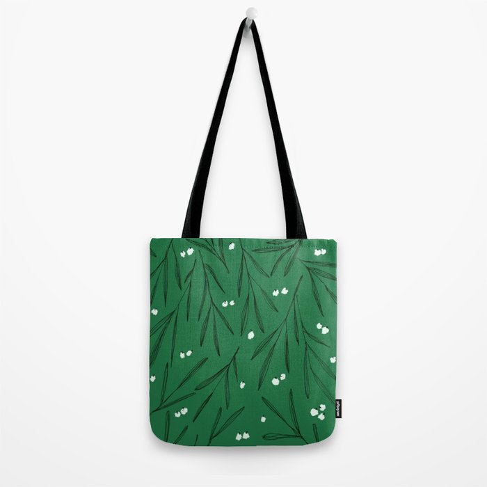 Green leaves pattern Tote Bag Gallery Image 2