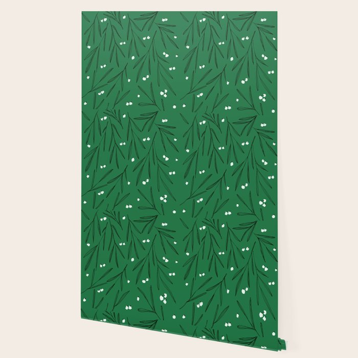 Green leaves pattern Wallpaper Gallery Image 2