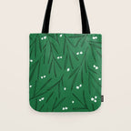 Green leaves pattern Tote Bag Gallery Image 1