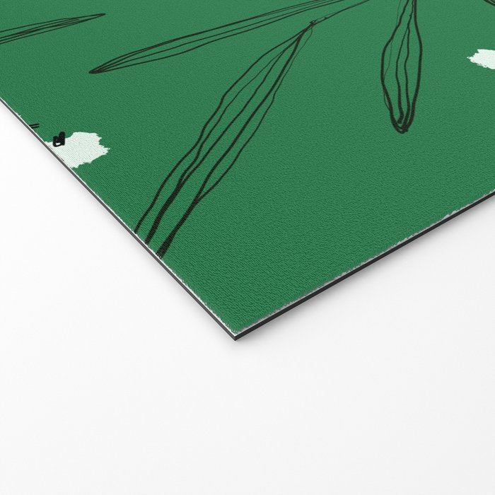 Green leaves pattern Welcome Mat Gallery Image 2