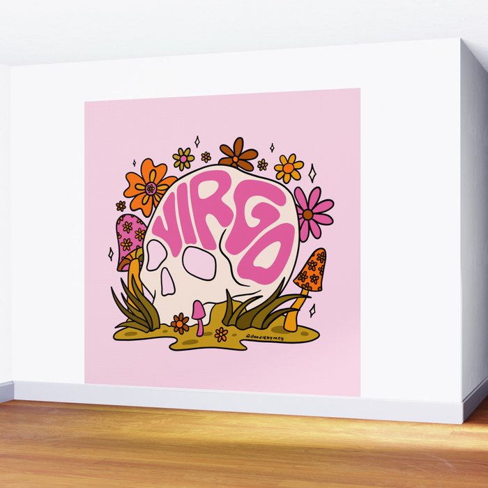 Virgo Skull Wall Mural Gallery Image 2