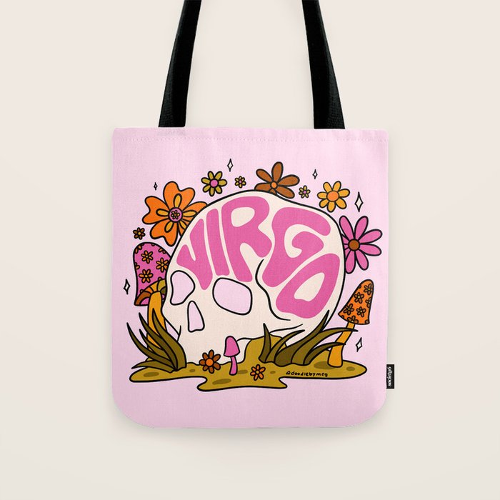 Virgo Skull Tote Bag Gallery Image 1