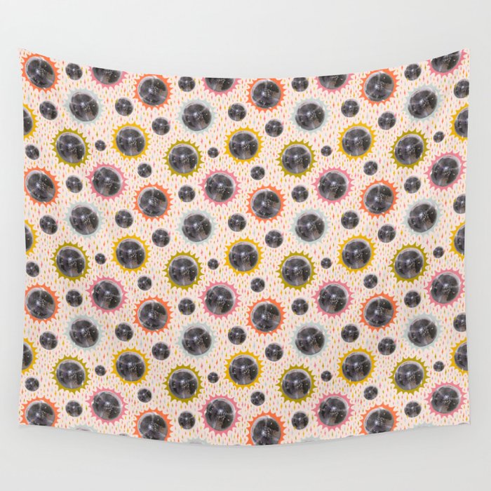 Disco Ball Collage Print Wall Tapestry Gallery Image 4