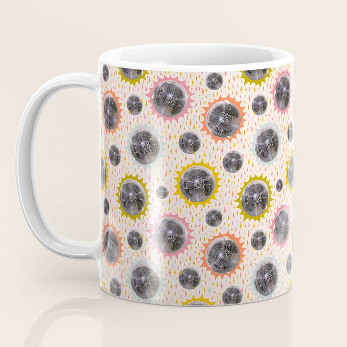 Disco Ball Collage Print Coffee Mug Gallery Image 3