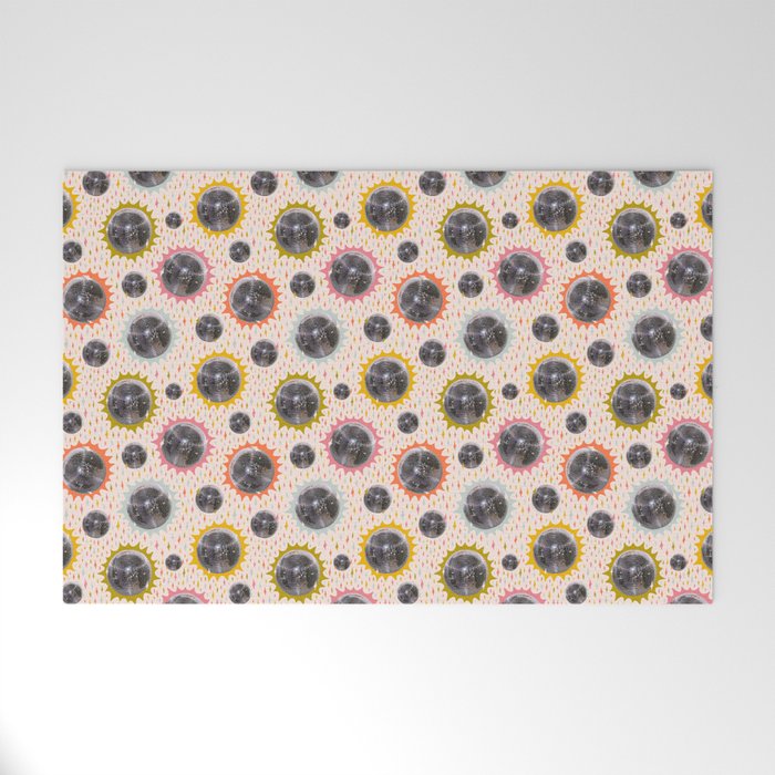 Disco Ball Collage Print Welcome Mat Gallery Image 1