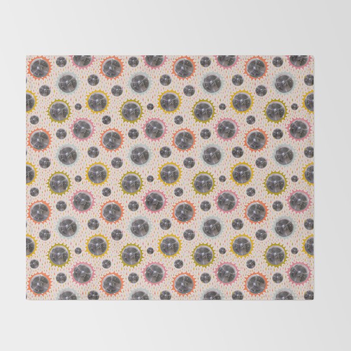Disco Ball Collage Print Throw Blanket Gallery Image 2