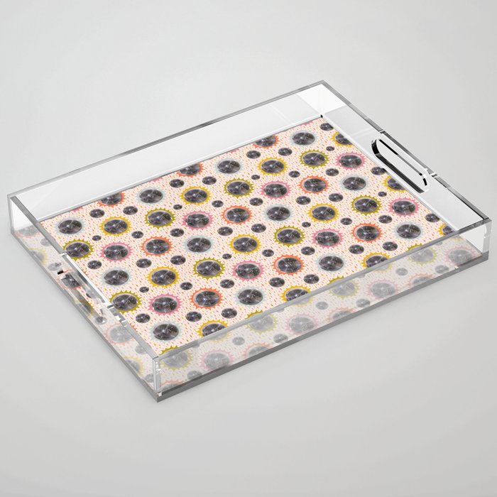 Disco Ball Collage Print Acrylic Tray Gallery Image 1