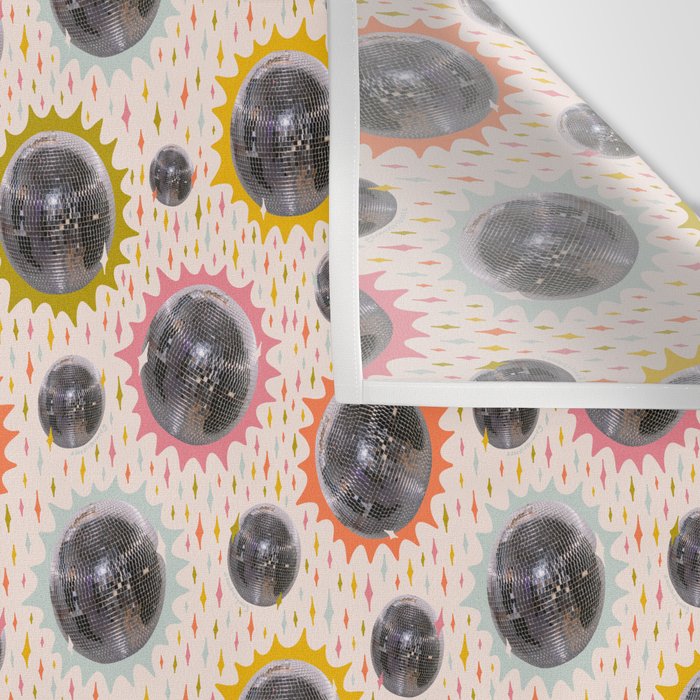 Disco Ball Collage Print Wall Tapestry Gallery Image 3