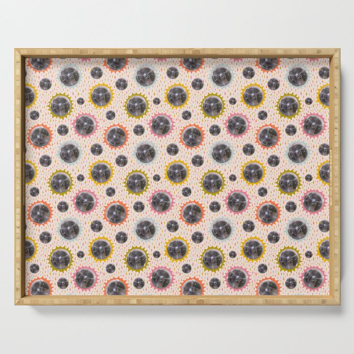 Disco Ball Collage Print Serving Tray Gallery Image 1