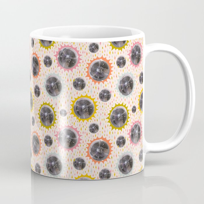 Disco Ball Collage Print Coffee Mug Gallery Image 1