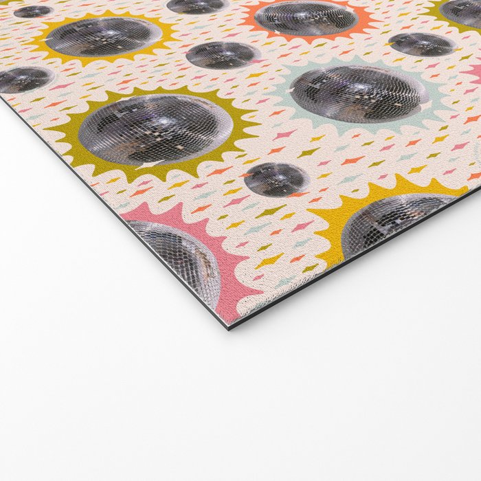 Disco Ball Collage Print Welcome Mat Gallery Image 2